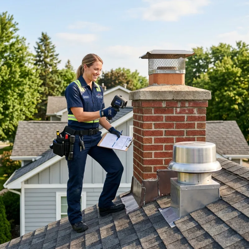 Technician inspecting a Ballan roof cavity and ductwork for a dead bird